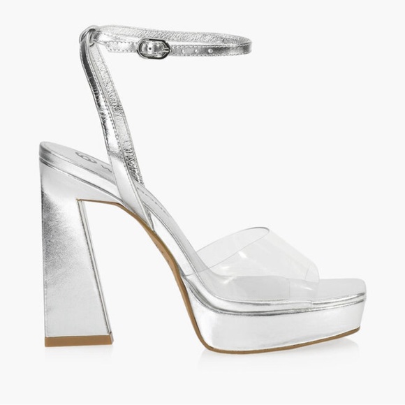 Wishbone Taylor 2 Heels - Silver / Clear - size 7.5 - Picture 2 of 11